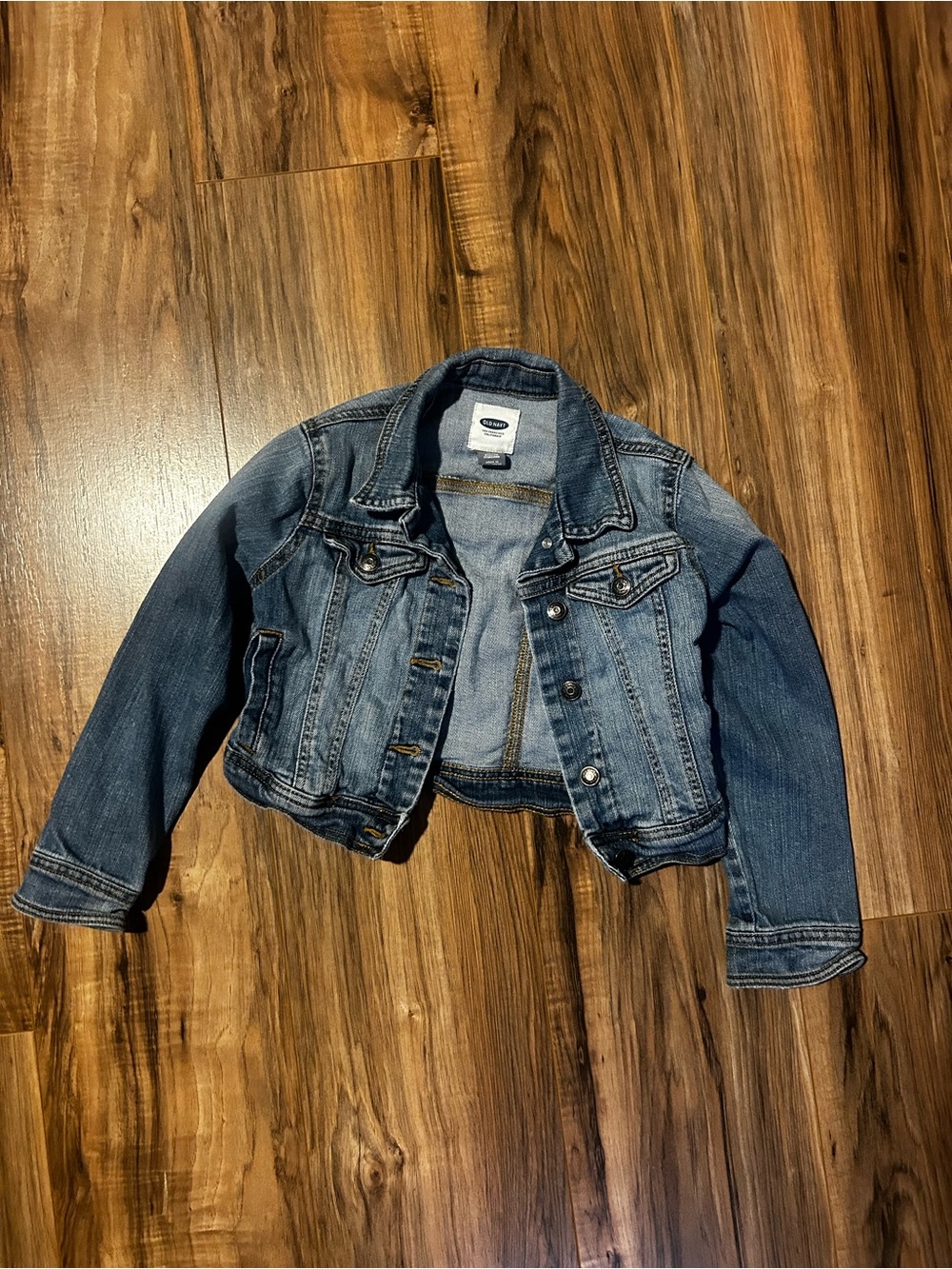 Old Navy Girls Blue Denim Jean Jacket - Classic Button-Front
